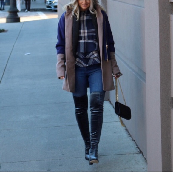 ZARA BLOGGERS FAV OVER THE KNEE VELVET BOOTS BRAND NEW WITH TAGS US 6.5 EUR 37 - Picture 6 of 14